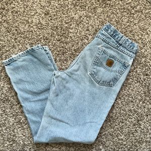 Carhartt men’s light wash blue jeans